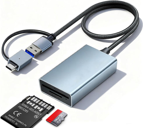 LBSC 2 in 1 USB-C SD 4.0 Card Reader,High Speed Dual Port Memory