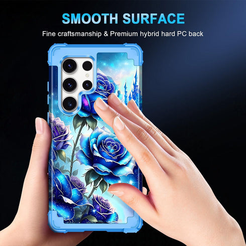 Miqala for Galaxy S22 Ultra 5G Case, Glow in The Dark Three Layer Heavy Duty Shockproof Full Body Protection Hard