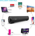 Portable Soundbar for TV/PC, Wired & Wireless Bluetooth 5.0 Speaker with Remote Control, Mini Home Theater
