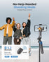 Fuloview 72" Phone Tripod, Tripod for iPhone with Wireless Remote Control, Portable Selfie Stick for iPhone, Live