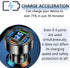 66W Fast Car Charger, 4 Ports Cigarette Lighter USB Charger with LED Voltmeter, QC3.0/Super Port Fast Charging Adapter