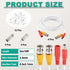 Cable,3m/10ft Cord,4 Set MECCANIXITY BNC Video Power All-in-One Security Camera Wire Cord DC Extension Wire for CCTV