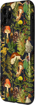 iPhone 11 Pro Max Case, Mushroom Woodland Scene with Elderberries, Fungi Nature Shrooms Design