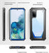 Poetic Guardian Series Case for Samsung Galaxy S20, Full-Body Hybrid Shockproof Bumper Cover, Blue/Clear