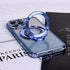 Fycyko Magnetic Case for iPhone 13 Pro Max, Blue Rhinestone Glitter, Shockproof Kickstand, Compatible with MagSafe