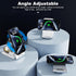 Foldable Aluminum Alloy 3 in 1 Magnetic Wireless Charger, Charging Station for Travel/Home/Office, Compatible with