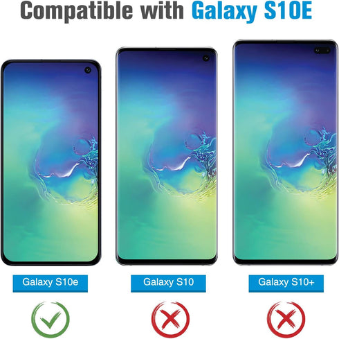 Lanhiem IP68 Waterproof Dustproof Case for Samsung Galaxy S10e, Heavy Duty Full Body Protective Clear Back Cover, Black