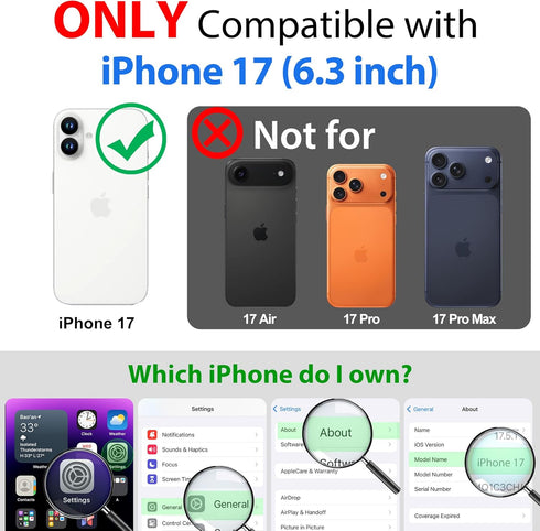 SPORTLINK 17 IP68 360 17 6.3" for iPhone Case - Waterproof Military Protective Full Body Heavy Duty Shockproof Sealed