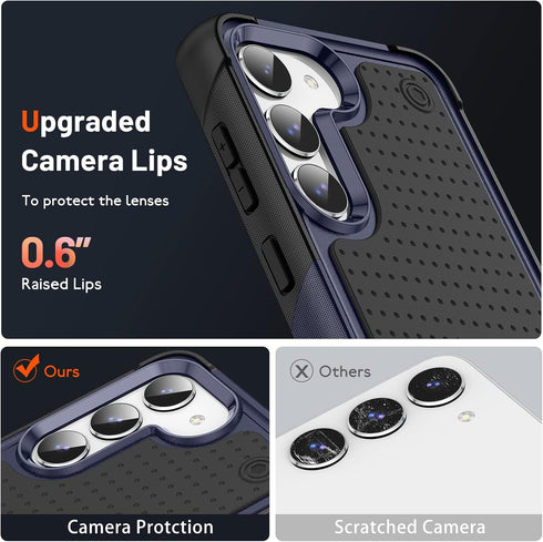 Samsung Galaxy S23 Plus Case, Blue Military Grade Drop Protective Rugged Cover for Galaxy S23+ Phone