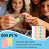 YEWROXY 200PCS Writable(0.98"x0.78") SD Card Labels, Stick-On Camera Memory Card Labels for Photographers,Multi-Color