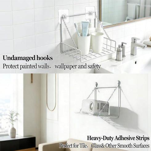 MQXYSDLY 2 11.5" 8.5" Projector Wall Bracket Router Wall Mount Suspension Cup Organizer Free No Drilling Pegs
