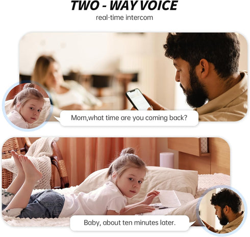 Indoor Camera Robot - 2k HD WiFi Pet Robot Camera with Phone App, 360 PTZ Nanny Cam, Night Vision