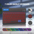 Keyboard Case for iPad 9.7" (5th/6th Gen), 360° Rotatable with Pencil Holder, 7 Color Backlit Bluetooth Keyboard