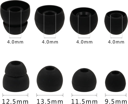 ALXCD Ear Tips Kit for LG HBS 730 HBS750 800 910 Headset, 3 Pair (S/M/L) & 2 Pair (S/L) Triple Flange Tips