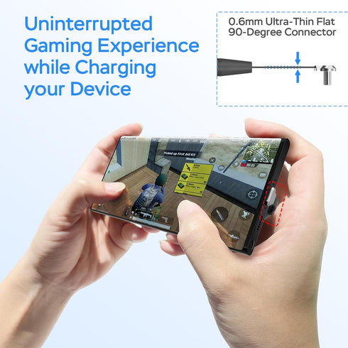 USB C Charger Cable, 60W 3.3ft Type C Charging Cable, Flat 90-Degree C-Port, High-Speed Data Transfer Compatible with Samsung S23/S22/S21, iPhone 15 Pro/Pro Max, MacBook Air/Pro, etc.