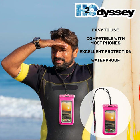 Waterproof Phone Case and Lanyard, Excellent Protection, Floats in Water - Pink
