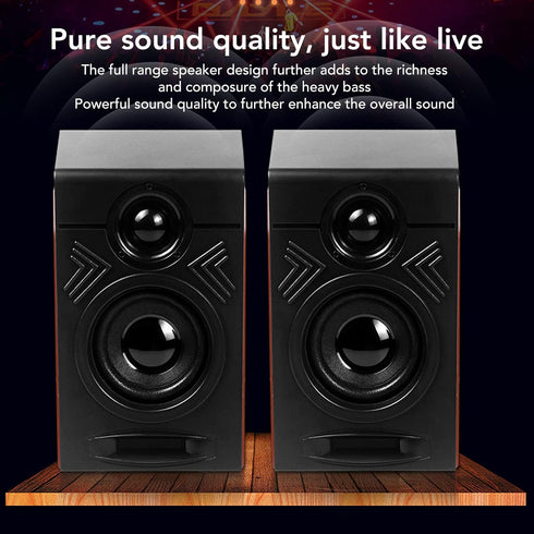 Wired Desktop Speaker, USB Powered 3.5mm Aux Multimedia Speakers, Mini Sound Bar for PC, Tablets, Laptop