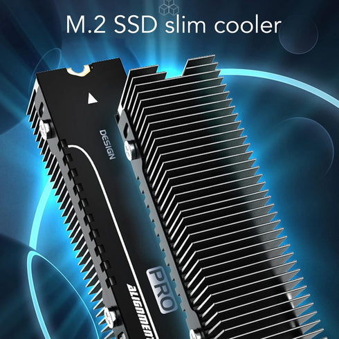 M.2 SSD Cooler with Thermal Pad for PC Office, 2280 M.2 SSD Heatsink with 38 Cooling Fins for Effective Heat Dissipation