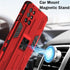 Asuwish Phone Case for OnePlus 8T & 9R 5G, Red, with Tempered Glass Screen Protector & Slim Stand