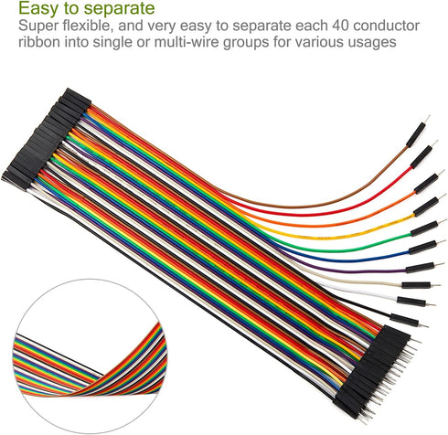 Chanzon 120pcs Assorted Jumper Wire Dupont Cable Connector Kit Set for Arduino Raspberry Pi - 30cm Long