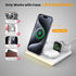 Jabees 4-in-1 15W Bedside Charging Dock: Wireless Charger + Night Light for iPhone, Samsung, Apple Watch & AirPods