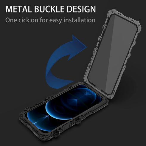 Samsung S23 Ultra Heavy Duty Armor Defender Case, Black, with Built-in Gorilla Glass, Rugged Military-Grade Protection