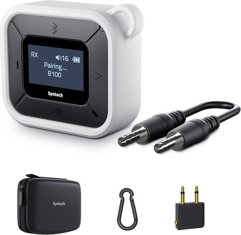 Syntech Bluetooth Transmitter Receiver for Airpods, Headphones, LED Display, Dual Pairs, Low Latency Wireless Bluetooth