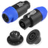 MEIRIYFA 8 Pole Speakon Connector Plug, NL4 Speak-On 8 Pin Male Audio Speaker Twist Lock Plugs, 2Pack