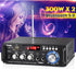 Facmogu 298A Max 300Wx2 Wireless Bluetooth 5.0 Stereo Audio Amplifier, RMS 40Wx2 Power Amp 2 Channel Stereo Receiver for Home Theater Speakers, Bass & Treble Control, USB/SD/RCA/MIC/FM in, Remote