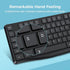 Lovaky MK98 Wireless Keyboard, 2.4G Ergonomic Full Size PC Keyboard with Numeric Keypad for Laptop, Desktop