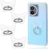 WJIAAA 4Pcs Transparent Butterfly Phone Ring Holder Grip, Clear Cell Phone Ring Holder