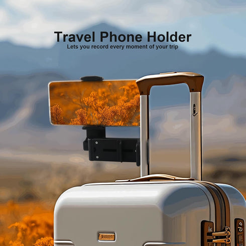 Airplane Phone Holder, Hands Free Compact Travel Phone Mount with 360 Degree Rotation for Universal Use