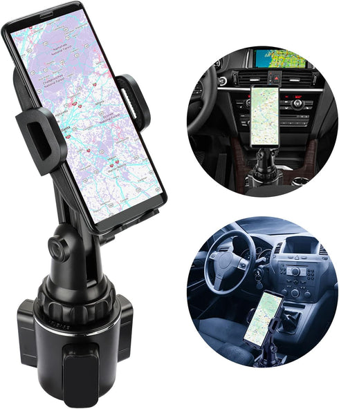 Car Cup Holder Phone Mount, Adjustable Cup Phone Holder for All Cellphones/iPhone 15 Pro Max/Mini Galaxy S23 Ultra/Plus