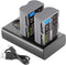 Neewer 2100 mAh Replacement Battery for Nikon EN-EL3e with Dual USB Charger, Compatible with Nikon D50 D70 D80 D90 D200