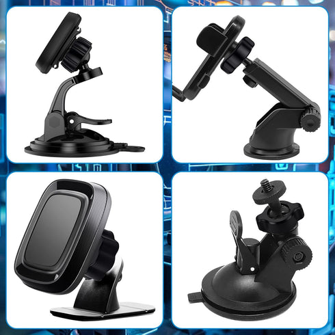LUSTRIB 10 0.67"/17mm (3 Pcs Tightening Nut for Replacement Car Mount Screw On, Ball Joint Fixed Adapter Ring