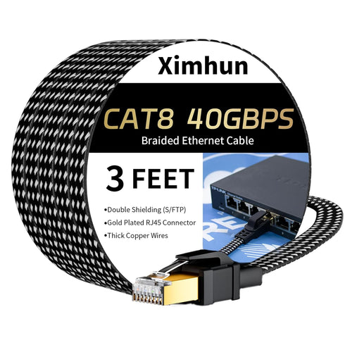 Cat 8 Ethernet Cables 3FT, 6FT 10FT 15FT 20FT 25FT 30FT 40FT