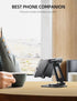 Nulaxy 360 Rotating Cell Phone Stand, Fully Adjustable Foldable Desktop Holder, Compatible with All Phones, Black