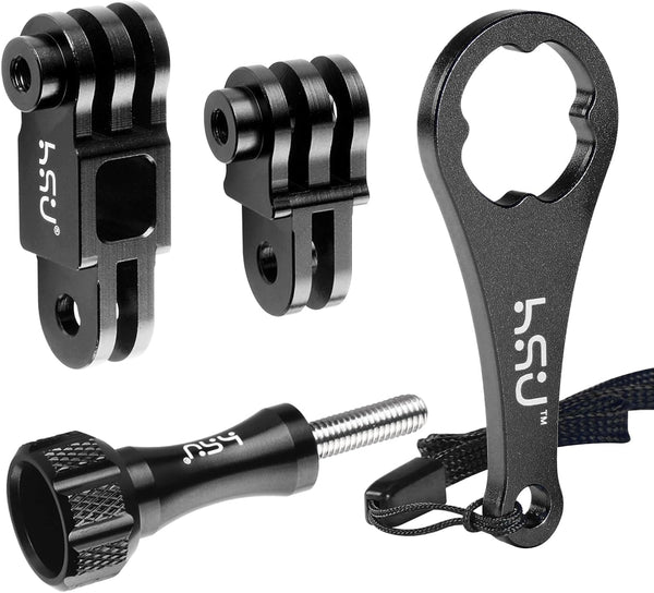 HSU Aluminum Extension Arm for GoPro Hero 13/12, Metal Adjust Mount for Go Pro Hero 11/10/9/8/7/6/5 Black