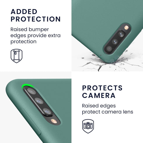 kwmobile Samsung Galaxy A50 Case, TPU Silicone Phone Cover with Soft Finish in Arctic Night