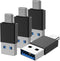 VAKS USB C to USB 3.0 Adapter (4 Pack) Type C Male to USB 3.0 Male Converter for Mobile Phones and Computers