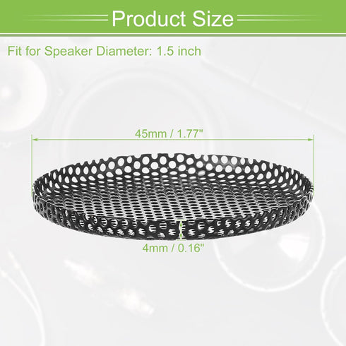 ACROPIX Universal 1.5 Inch Speaker Grills Mesh for Audio Subwoofer, Pack of 2, Black