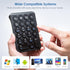 SANWA Bluetooth Numeric Keypad, Rechargeable Wireless Ten Key Number Pad, Portable & Slim for Laptop