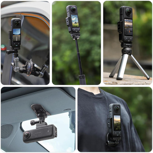 360 X4 L-Type Vertical-Horizontal Mount with Magnetic Adapter for Insta360 X4 Quick Release