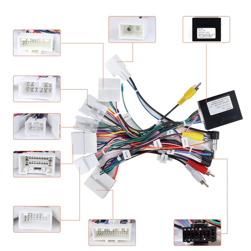 16 RAV4 4Runner (T1) for J-B-L Radio Wiring Harness Pin Cable Compatible with Toyota Corolla Camry Tundra Prado CHR