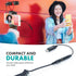 Movo UCMA-1 Female 3.5mm TRS Microphone Adapter Cable to USB Type-C, Compatible with Samsung Galaxy, Pixel, iPad