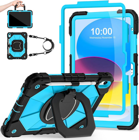 Auizotl Case for iPad (A16)11th /10th Generation 11/10.9 Inch 2025/2022 with Screen Protector