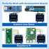iPistBit 5 0.96 Inch 128x64 SSD1306 I2C ESP32(Blue) Pcs OLED Display Module, Pixel Luminous OLED Display Board