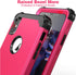 IDweel for iPhone Xs Max Case with Tempered Glass Screen Protector, 3 in 1 Heavy Duty Protection, Rose Red