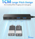 Aceele 3.0 2 2 4 4ft USB Hub Splitter with USB-C and USB-A, Ports Ultra-Slim Multiport Expander Adapter with Extension