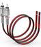 RCA Plug to Speaker Wire Adapter, 14AWG, 12Ft Thicker Pure Copper Speaker Wire to RCA Plug for Subwoofer